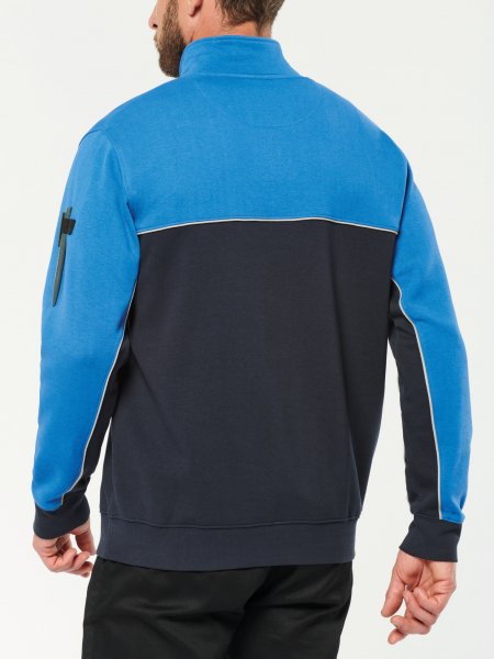 Dos du sweat personnalisable bicolore WK404 en coloris navy / royal blue Dos du sweat personnalisable bicolore WK404 en coloris navy / royal blue