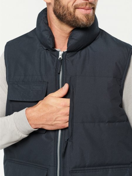 Poche poitrine sur le bodywarmer WK615 en coloris Dark Grey