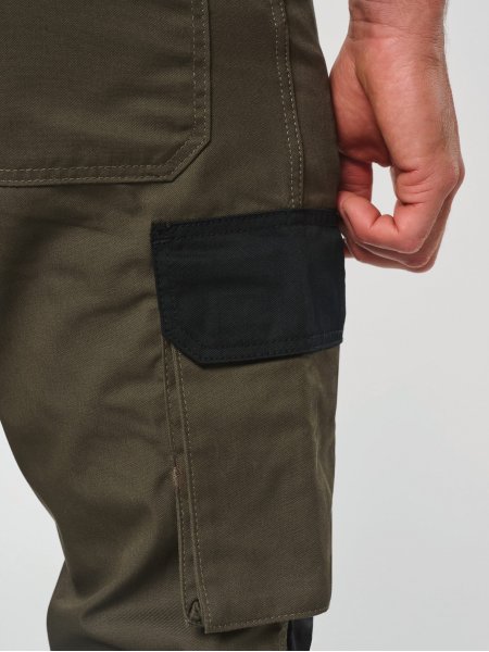 zoom sur le Pantalon de travail bicolore homme personnalisable