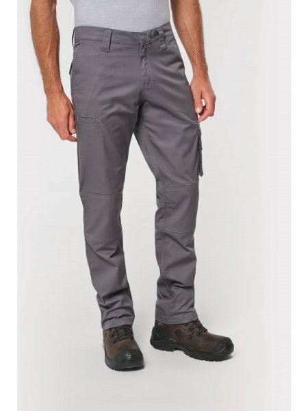 Pantalon de travail multipoches WK795 Convoy Grey vu de trois quarts