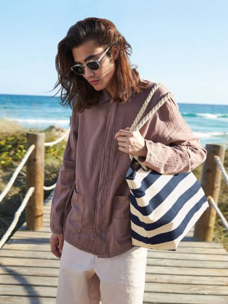Sac de plage à personnaliser WM680 en coloris navy Sac de plage à personnaliser WM680 en coloris navy