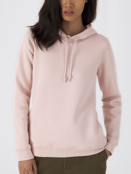 Sweat en coton bio pour femme BCW34B en coloris Soft Rose Sweat en coton bio pour femme BCW34B en coloris Soft Rose