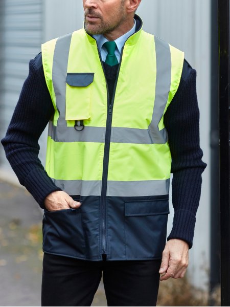 Bodywarmer rembourré haute visibilité