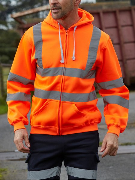 Sweat zippé orange fluo YHVK07 Sweat zippé orange fluo YHVK07