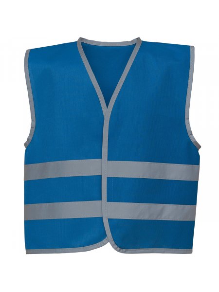 Gilet enfant bandes réfléchissantes à personnaliser Royal Blue