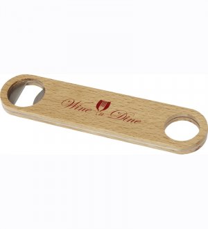 Décapsuleur en bois avec exemple de personnalisation Décapsuleur en bois avec exemple de personnalisation