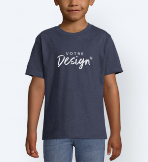 Mannequin enfant de face portant le t-shirt 11770 - IMPERIAL-KIDS couleur french marine
