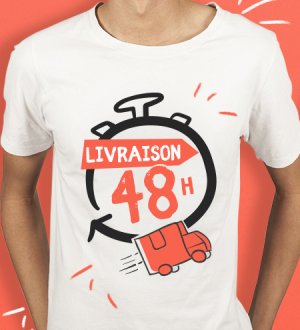 Le t-shirt blanc à personnaliser en 48h chez vous Le t-shirt blanc à personnaliser en 48h chez vous