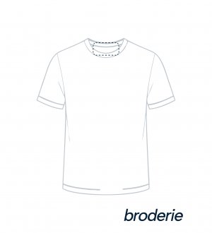 Broderie supplémentaire : intérieur nuque