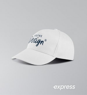 Casquette blanche à personnaliser avec votre logo en livraison express