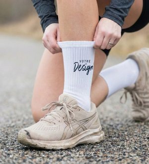 Chaussettes classiques personnalisables avec votre design et votre texte