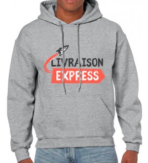 Le sweat à capuche à personnaliser en coloris Sport Grey livré chez vous en express Le sweat à capuche à personnaliser en coloris Sport Grey livré chez vous en express