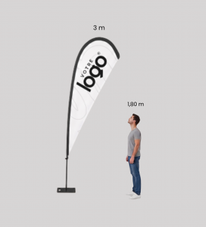 Fly Banner Goutte M Personnalisé - Pack Complet