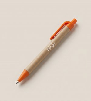 Stylo bille à poussoir en plastique de maïs biodégradable personnalisable