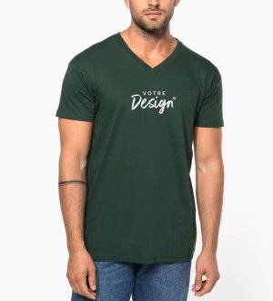T-shirt - Bio - col V - Homme