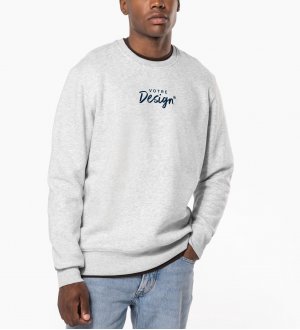 mannequin homme de face portant le Sweat-shirt col rond homme personnalisable