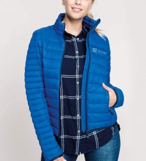 Doudoune femme sans capuche K6121 sans logo portée Doudoune femme sans capuche K6121 sans logo portée