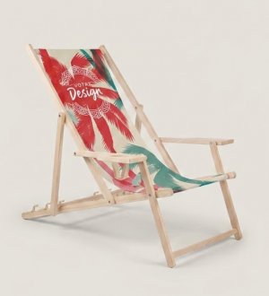 Chaise longue avec porte-gobelet et housse amovible personnalisable