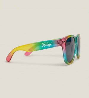 Lunettes de soleil multicolores arc-en-ciel personnalisable