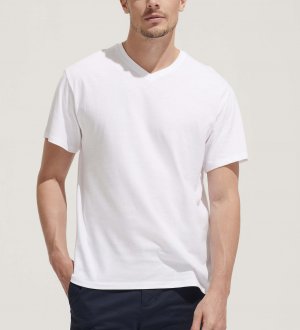 T shirt col V Victory en coloris Gris foncé avec exemple de logo imprimé T shirt col V Victory en coloris Gris foncé avec exemple de logo imprimé