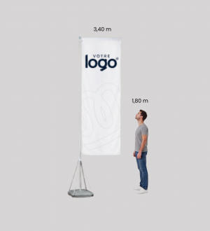 Fly Banner Rectangulaire M Personnalisé - Pack Complet