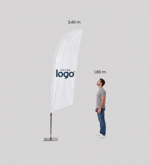 Fly Banner Voile M Personnalisé - Pack Complet