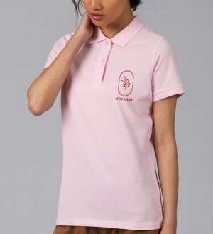 Exemple de logo imprimé sur le polo femme en coton bio CGPW440 en coloris Orchid Pink Exemple de logo imprimé sur le polo femme en coton bio CGPW440 en coloris Orchid Pink