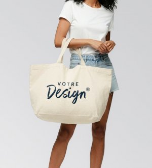 Le sac shopping extra-large personnalisable de face