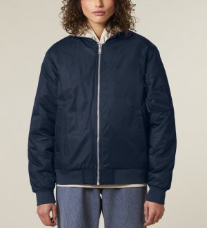 mannequin femme de face portant le Bomber 2.0 personnalisable mannequin femme de face portant le Bomber 2.0 personnalisable