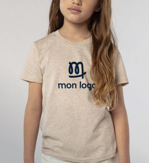 Exemple de logo imprimé sur le t-shirt enfant en coton bio Crusader Kids Exemple de logo imprimé sur le t-shirt enfant en coton bio Crusader Kids