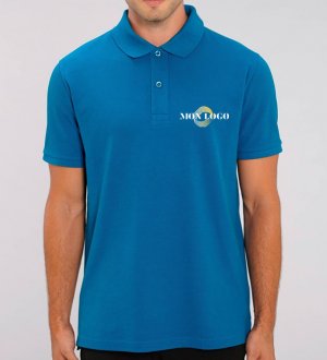Polo manches courtes Dedicator en coloris Azur Polo manches courtes Dedicator en coloris Azur