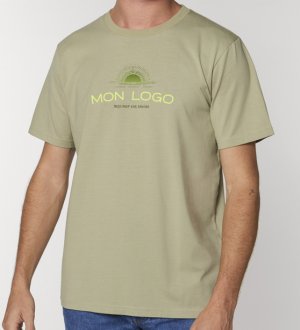 T-shirt épais Sparker en coloris Sage avec exemple de logo imprimé T-shirt épais Sparker en coloris Sage avec exemple de logo imprimé