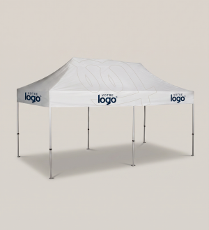 Gazebo Pliant 3x6 m - Tissu Imperméable Personnalisé