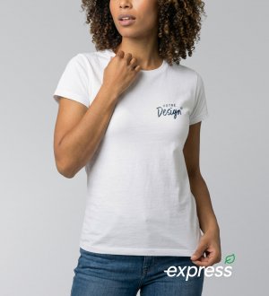 T-shirt bio femme à personnaliser en livraison express T-shirt bio femme à personnaliser en livraison express