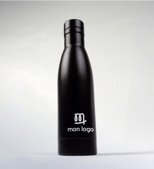 bouteille vasa recyclé noire personnalisée avec votre logo bouteille vasa recyclé noire personnalisée avec votre logo
