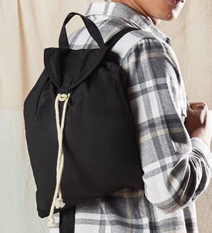 Sac à dos en coton bio à personnaliser WM185 en coloris Black Sac à dos en coton bio à personnaliser WM185 en coloris Black