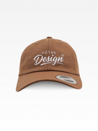 Casquette dad cap 6245CM Tan personnalisée avec votre logo brodé sur la face avant Casquette dad cap 6245CM Tan personnalisée avec votre logo brodé sur la face avant