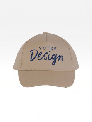 Exemple de marquage personnalisé sur la casquette à fermeture velcro AT001