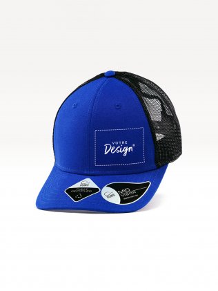 Exemple de marquage personnalisé sur la casquette Trucker écoresponsable AT173
