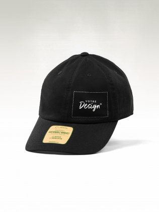 Exemple de marquage personnalisé sur la casquette Baseball en coton bio AT254