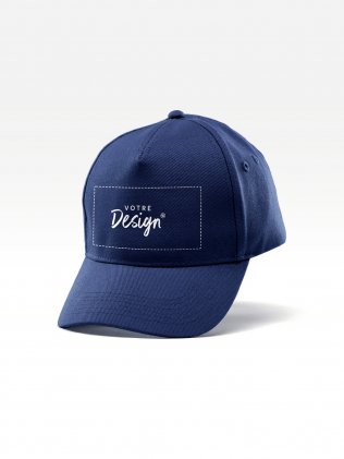 Exemple de marquage personnalisé sur la casquette 5 panneaux B15