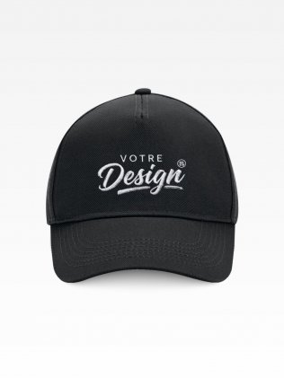 Exemple de marquage personnalisé sur la casquette 5 panneaux B15 Exemple de marquage personnalisé sur la casquette 5 panneaux B15
