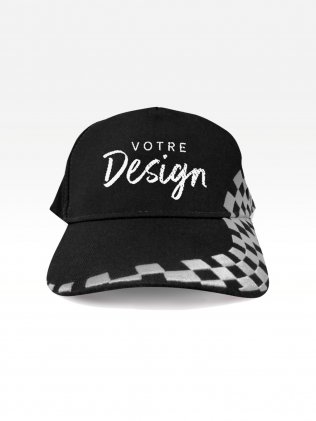Exemple de marquage personnalisé sur la casquette grand prix - 5 panneaux B159 Exemple de marquage personnalisé sur la casquette grand prix - 5 panneaux B159