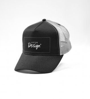 Casquette trucker B640 bicolore Casquette trucker B640 bicolore Black / Light grey personnalisée avec votre design