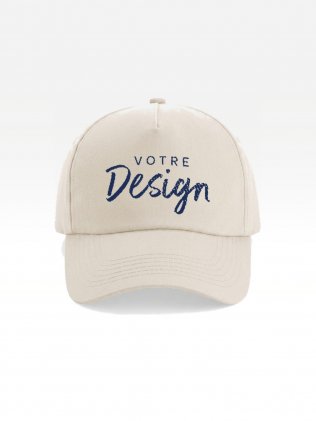 Exemple de marquage personnalisé sur la casquette 5 panneaux BF025 Exemple de marquage personnalisé sur la casquette 5 panneaux BF025