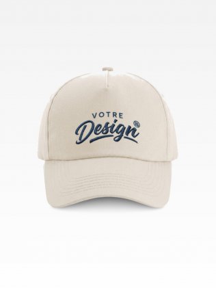Exemple de marquage personnalisé sur la casquette 5 panneaux BF025 Exemple de marquage personnalisé sur la casquette 5 panneaux BF025
