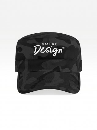 Exemple de marquage personnalisé sur la casquette cubaine Camo BF033 Exemple de marquage personnalisé sur la casquette cubaine Camo BF033