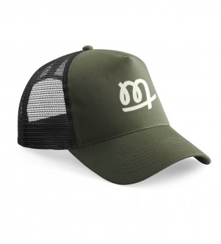 casquette trucker enfant en noir et kaki personnalisé avec un logo
