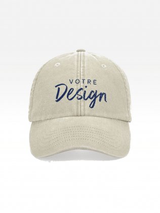 Exemple de marquage personnalisé sur la casquette vintage BF655