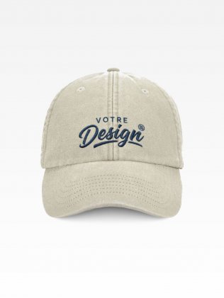 Exemple de marquage personnalisé sur la casquette vintage BF655